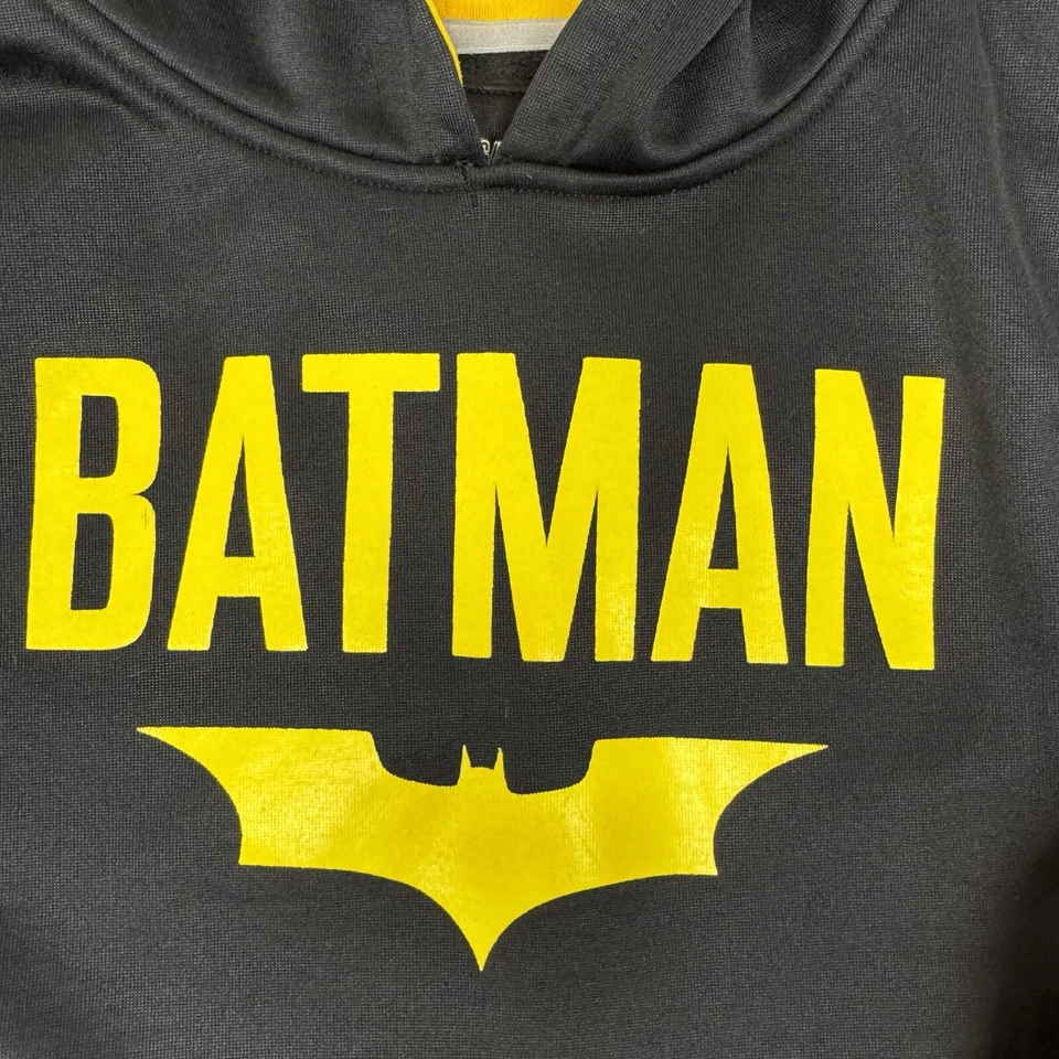 Sudadera con Capucha Under Armour Niños Grande Negra Amarilla Batman Cold Gear Pullover DC Foto 3 de 4