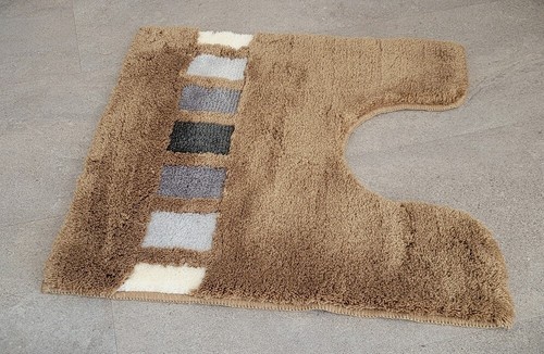 Jazz Cashmere Toilet Mat with Cutout 55x55cm. Pile Height with High-Low Effect