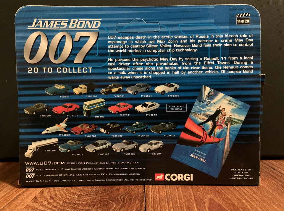 Corgi James Bond 007 A View to Kill Renault Taxi NIB TY06402  - Image 3 of 4