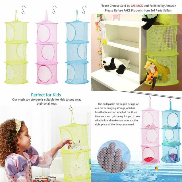 hanging mesh storage toy organizer
