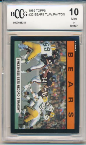 1985 Topps Football Bears Team Leaders (Walter Payton) (#22) BCCG10 BCCG