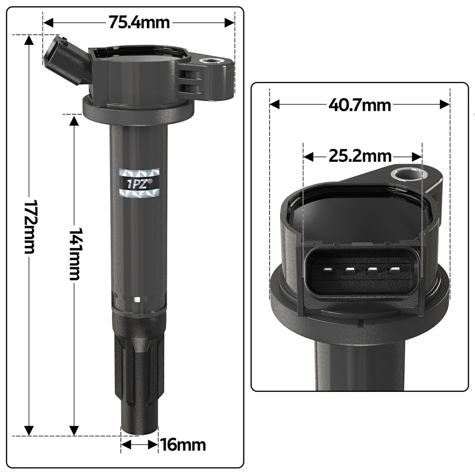 6pcs GENUINE Ignition Coil + Spark Plug For 2005-2022 Toyota & Lexus 90919-A2002 - Image 2 of 4
