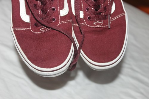 Vans SZ 4 EUR 35 Burgundy maroon Skate Shoes SNEAKERS - Picture 7 of 8