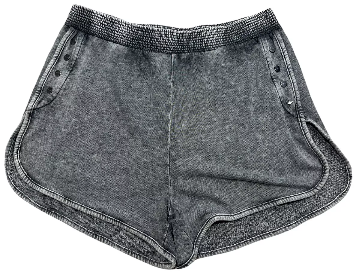 Guess Womens Mini Dark Wash Tracksuit Shorts Grey Size L Cotton