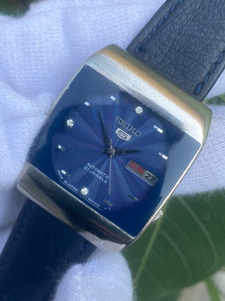 Vintage Seiko 5 Automatic 4227-00B0 Blue Dial Men's Watch | eBay