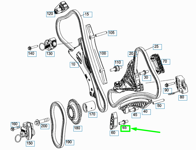 MERCEDES-BENZ CLS C218 Spannschiene Lagerbolzen A2780520074