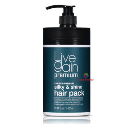 LIVEGAIN PREMIUM silky & shine hair pack 1000ml / Hervorragend für strapazier...
