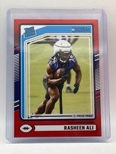 2024 Donruss Football Rated Rookie Press Proof Red Rasheen Ali RC #347