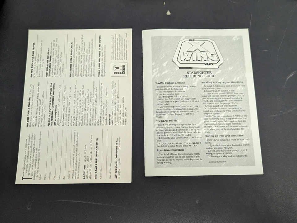 Star Wars: X-Wing Space Combat Simulator Big Box Computer Game - Image 3 of 4