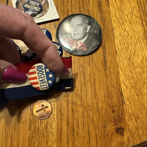 6 FDR ROOSEVELT Campaign Buttons Pin For Humanity- Garner-Carry On&Maryland Also - Picture 12 of 13