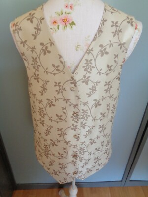 Weste elegant Hochzeit Festlich Carlo Cardini beige Ranken Muster Gr. 94 