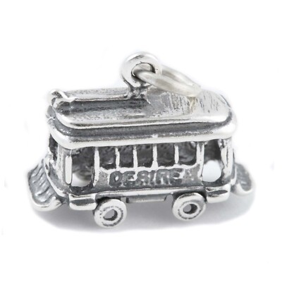 Streetcar Named Desire New Orleans 3D 925 Sterling Silver Charm MADE IN USA