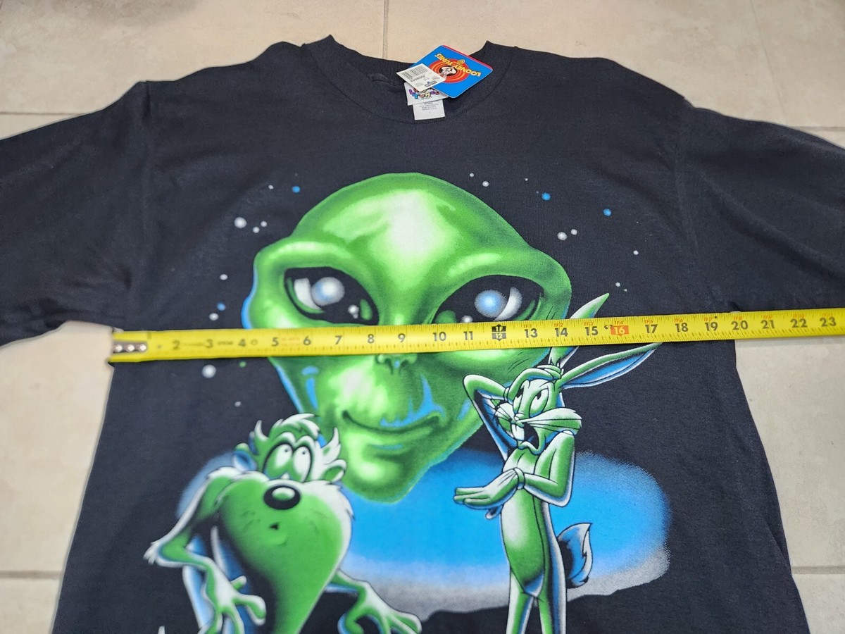 NWT Vtg 90s Looney Tunes Taz & Bugs Bunny Alien Face T-Shirt NWT Vtg 90s Looney Tunes Taz & Bugs Bunny Alien Face T-Shirt