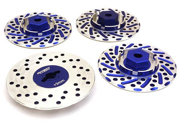 Alloy 44mm Brake Disc 12mm Hex +3 Offset 1/10 Size RC Drift INTEGY C27170BLUE