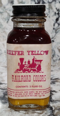 FLOQUIL RAILROAD COLORS MODEL PAINT - 2oz 2 OUNCE - REEFER YELLOW - FROM 1970!