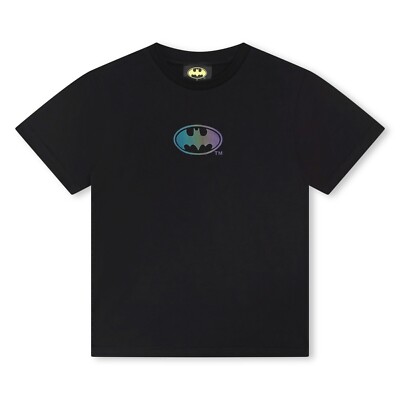 DKNY Warner Bros Batman-Logo Schwarz T-Shirt   Kindergrößen 8-16 Jahre