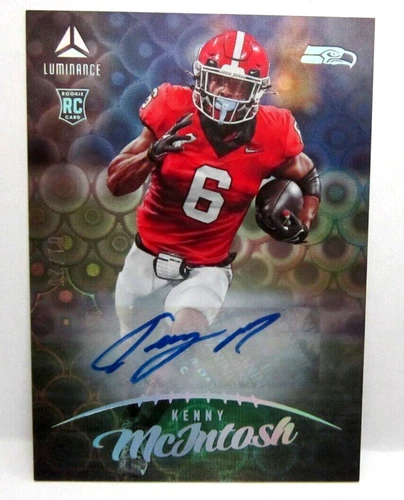 Kenny McIntosh 2023 Luminance Dragon Scale SSP REFRACTOR Prizm Rookie Auto#1/25! - Picture 2 of 4