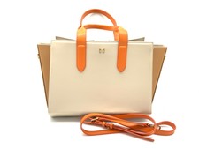 Halston Heritage Leather Exterior Satchel/Top Handle Bag Handbags