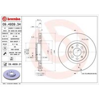 Brembo 2X Bremsscheibe Vorne 284 InnenbelüFtet FüR Opel Corsa E X15 S07