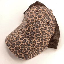Leopard Print Snapback Mesh Baseball Cap