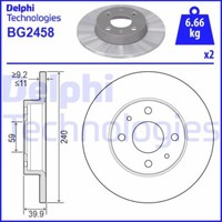 2X Delphi BG2458 Bremsscheibe FüR Abarth Alfa Romeo Fiat Ford Lancia