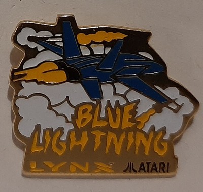 Anstecknadel Anstecker Retro Pin Blue Lightning Atari Lynx Konsole Kutte rar