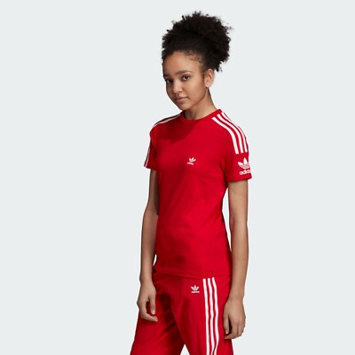 ladies red adidas t shirt