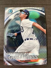 2021 Bowman Chrome Riley Greene Glimpses of Greatness Chrome Insert