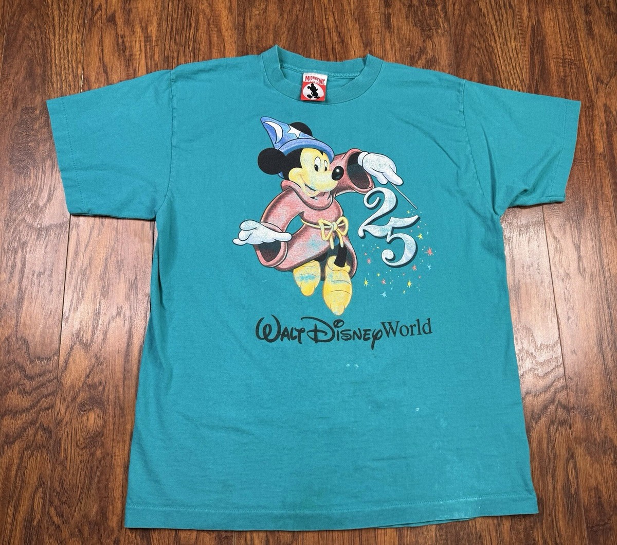 Vintage 90s Mickey Mouse 25 Year Anniversary Disney World T Shirt