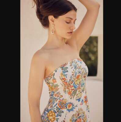 New women's M By Anthropologie The Aliza strapless linen maxi dress in Cream | eBay New women's M By Anthropologie The Aliza strapless linen maxi dress in Cream | eBay