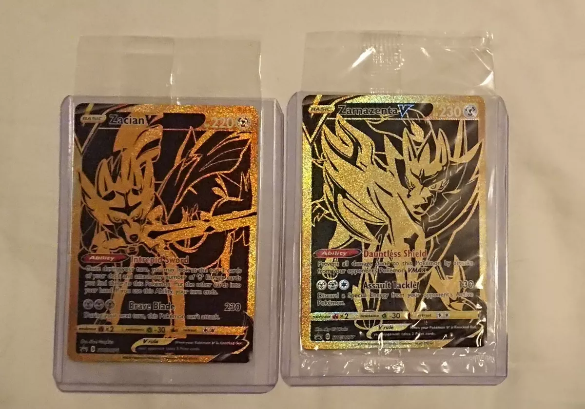  Pokemn Pokémon Zacian V & Zamazenta V - 2 Card Lot