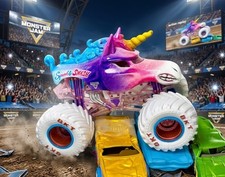 CUSTOM Monster Jam Sparkle Smash 1:64 Unicorn Monster Truck