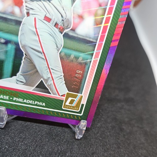 2025 Donruss Baseball- Jim Thome-Purple Holo Foil /99 Phillies - Picture 3 of 3