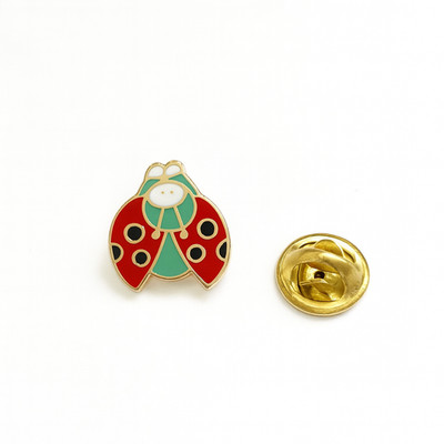 Jone, Inc. Gold Tone Metal Multicolor Enamel Ladybug Insect Bug Cute Lapel Pin