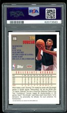 Tim Duncan Basketball Grade 10 Rookie Sports Trading Cards