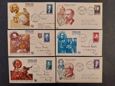 France FDC 18/10/1952 Célébrités du XIXè siècle N° 930 à 935 C: 155 € voir scan