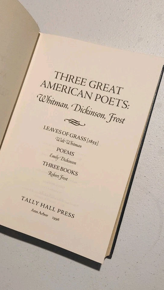 Three Great American Poets by Whitman, Dickinson, Frost (1996, Hardcover) - Image 3 of 4
