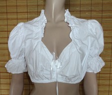 WEISSE DIRNDLBLUSE - TRACHTENBLUSE - COTTON -...