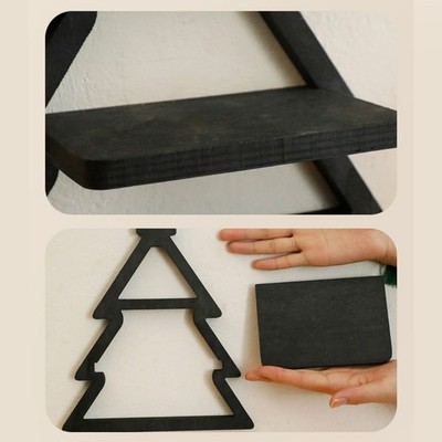 Storage Shelf Christmas Tree Floating Wall Shelves Display Rack Gift