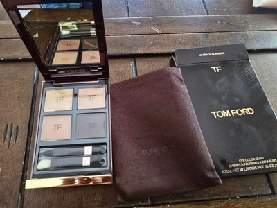 TOM FORD Eye Color Quad Eyeshadow Palette 48 Peach Glamour In Box W/ Dust Pouch