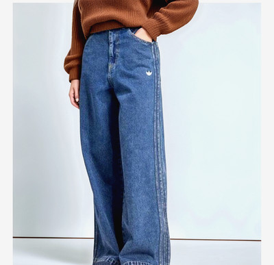 Adidas Wide Leg Jeans IW5760  blau Gr.W32