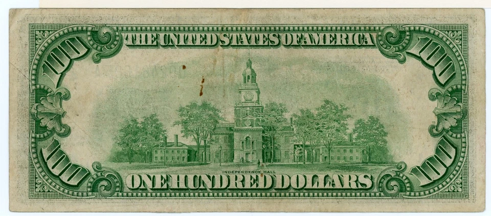 1934 $100 ONE HUNDRED DOLLAR BILL FRB CLEVELAND OHIO JF 219 - Image 2 of 2