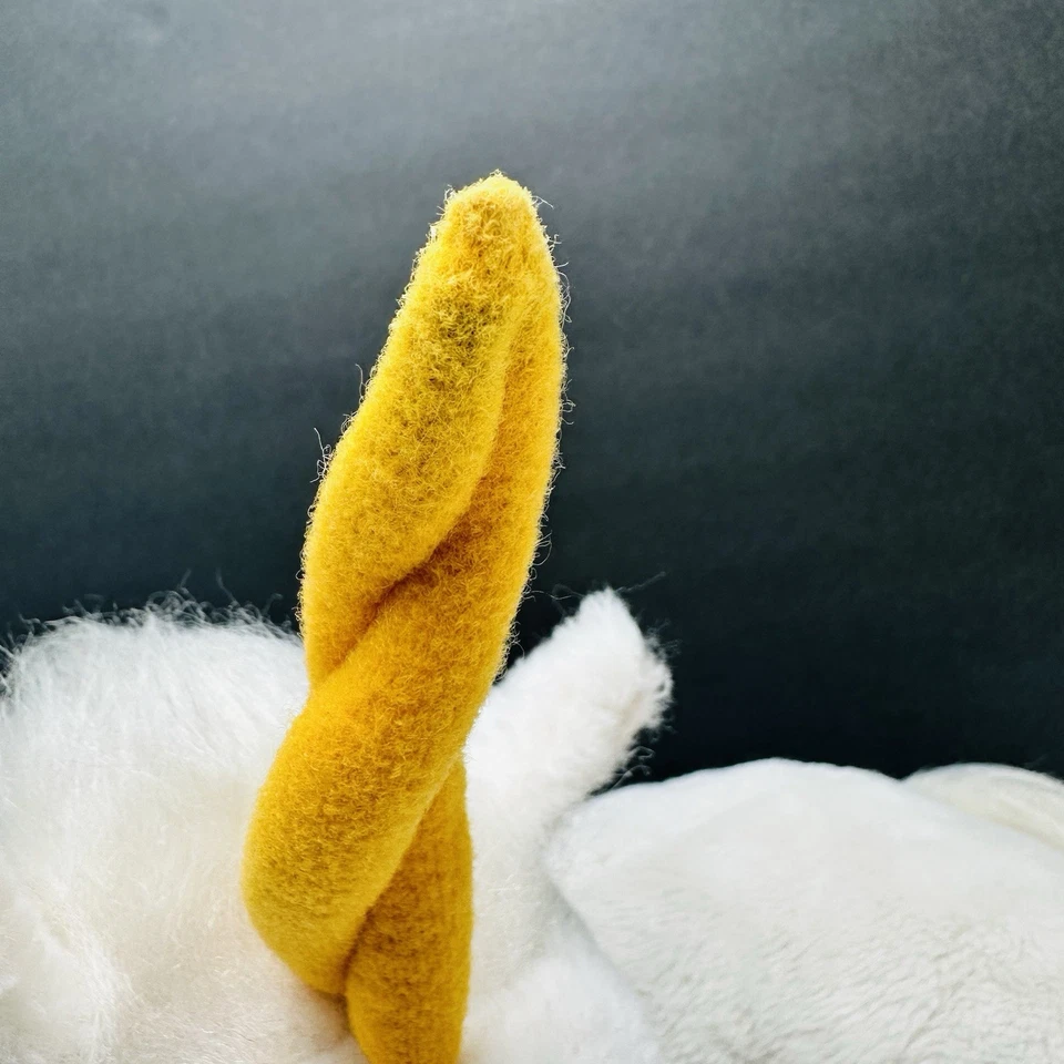 "Almohada Dakin vintage mascotas unicornio blanco cuello acostado 1978 peluche 16""" Foto 4 de 4