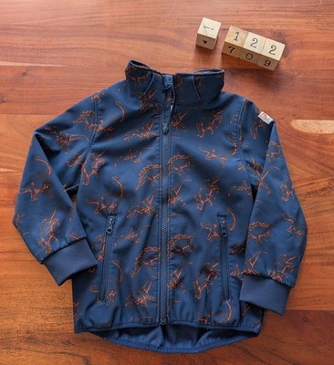 H&M Dino Softshelljacke Gr. 122 Ohne Kapuze Blau