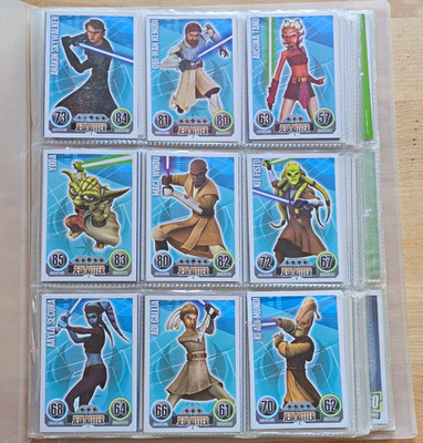 Star Wars Force Attax 1.+2. Edition Konvolut   22+ Force-Meister, Yoda 101/101