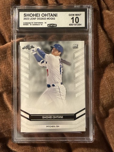 Shohei Ohtani  2023 Leaf OG2023 #OG-02 CCG Gem Mint 10 L.A. Dodgers