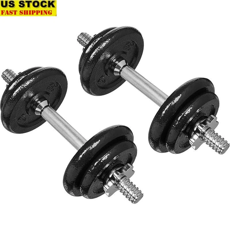 Adjustable Dumbbell Weights Set 38lbs Compact Dumbbell Home Gym Workout Black