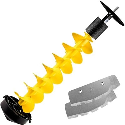 8 Inch Ice Auger Bit Ice Fishing Universal Adapter 40 Inch Aluminum