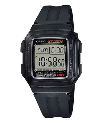 Casio F-201WA-1ACF Digital Sport Watch WR50 LED Alarm Chrono Illuminator NEW
