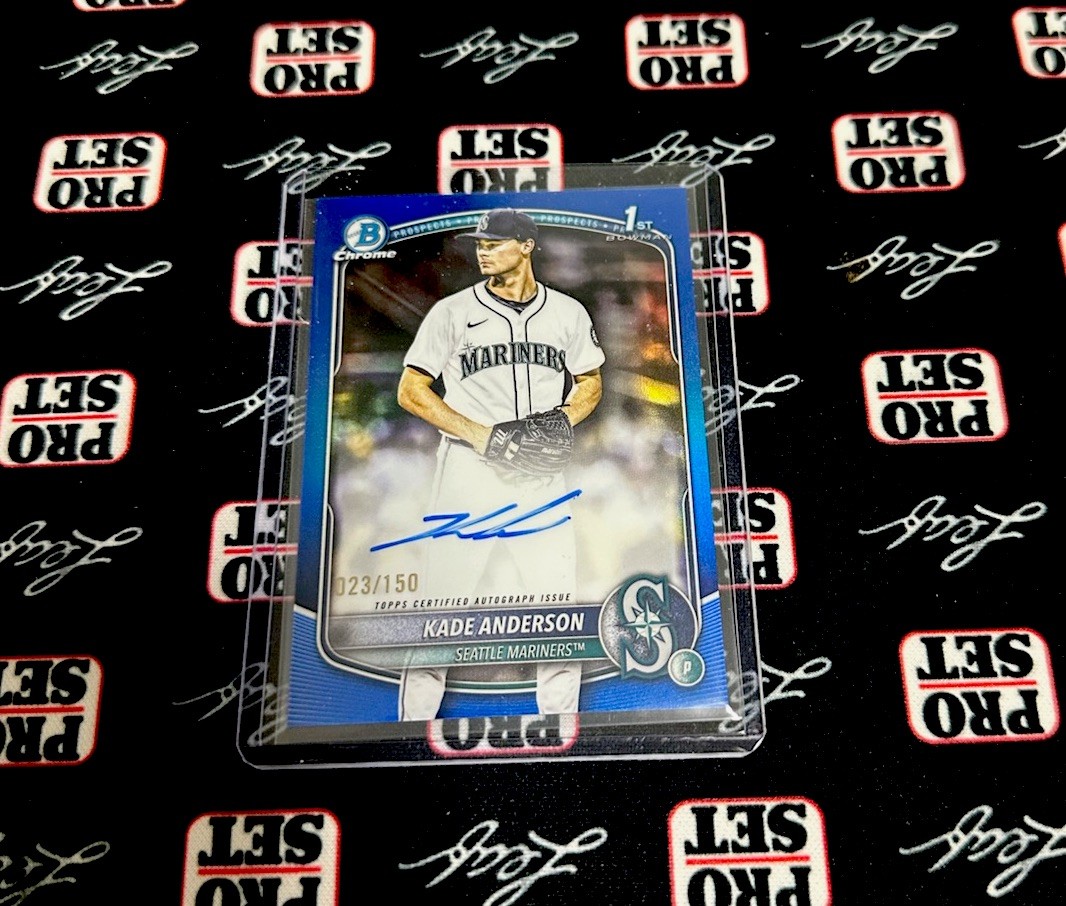 2025 Bowman Draft Kade Anderson Blue 1st Chrome Refractor Auto /150